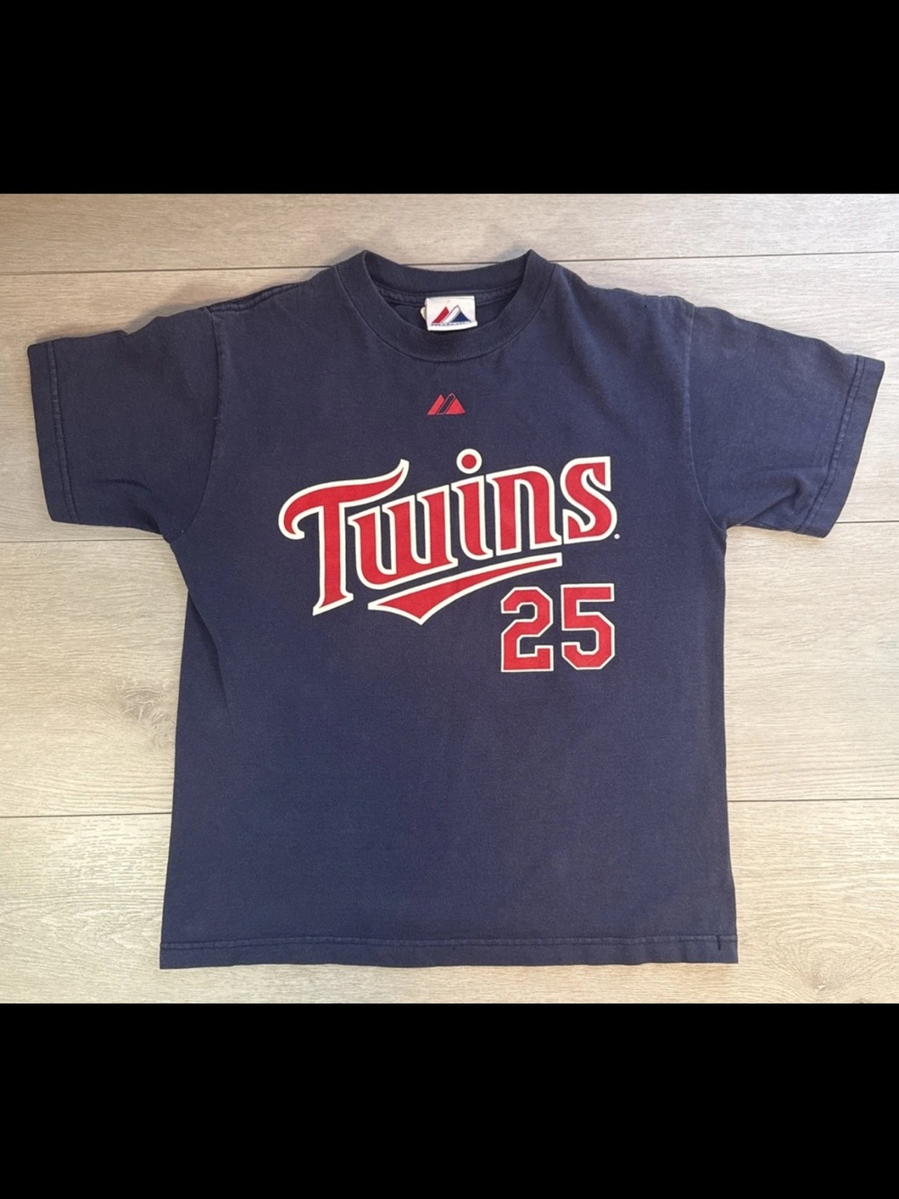 Vintage Minnesota Twins Jim Thome #25 Majestic Shirt YouthM MLB Hall Of Fame